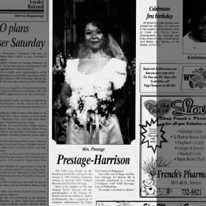 Marriage of Harrison / Prestage